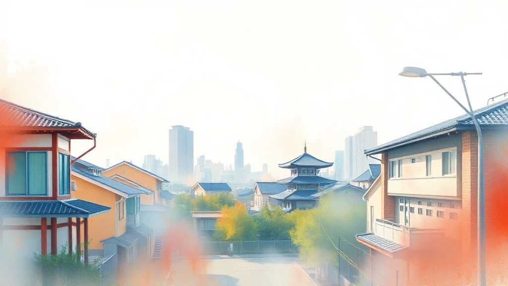 향후 서울 부동산 시장 전망 (watercolor 스타일)