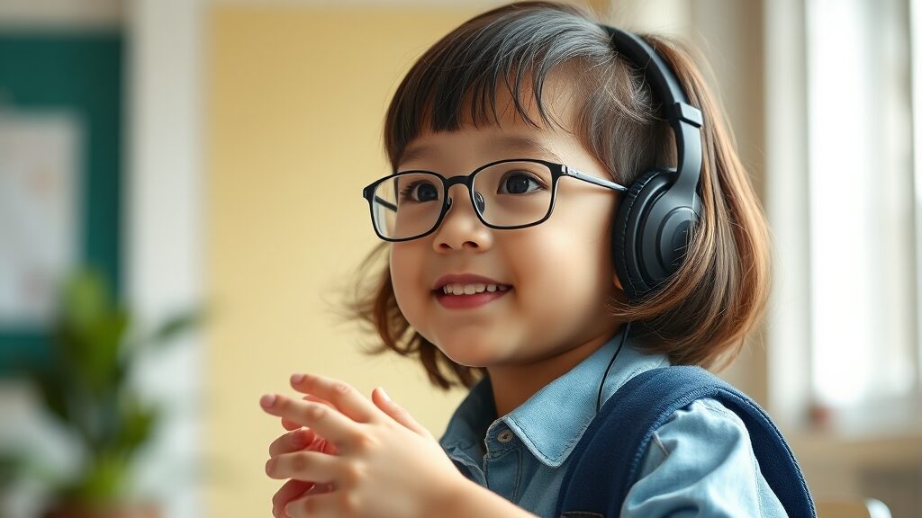 자녀 등록 및 정보 열람 방법 (realistic 스타일)