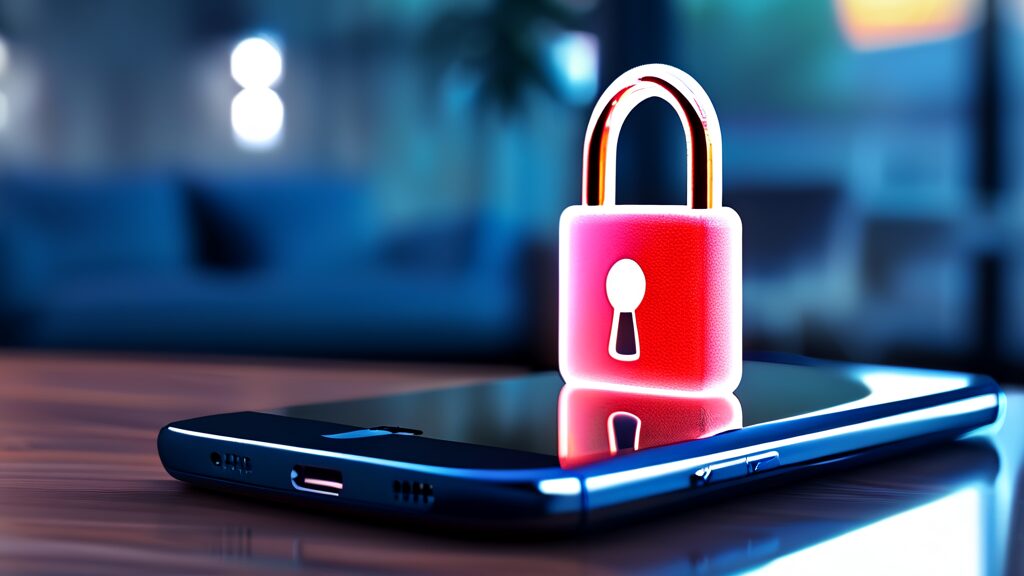 스마트폰 보안 강화로 보이스피싱 막기 (realistic 스타일)