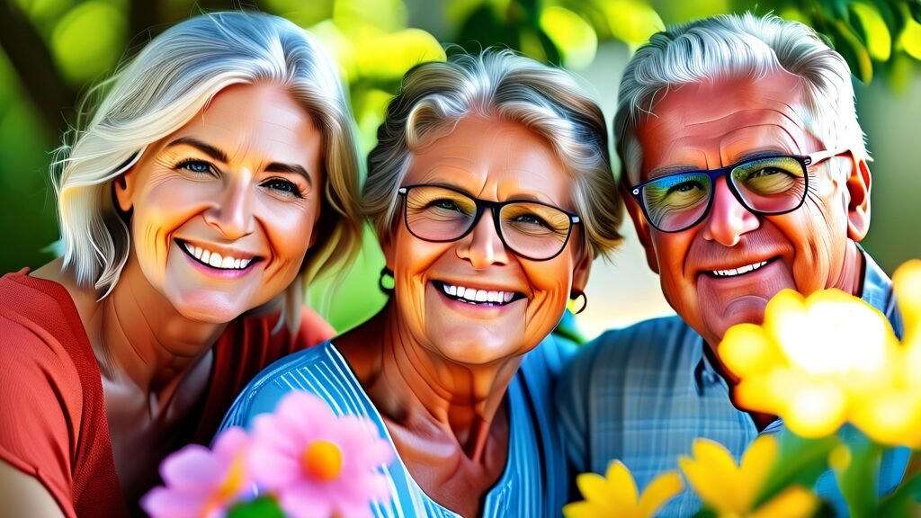 지역사회 기반 노인 일자리 사업의 성공 사례 (realistic 스타일)