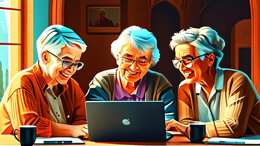 기초연금 신청 방법 알아보기 (illustration 스타일)