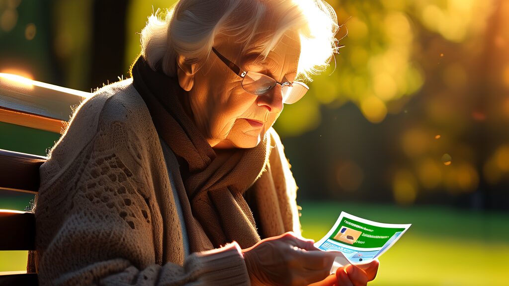 기초연금 지급 결과 확인 및 주의사항 (realistic 스타일)