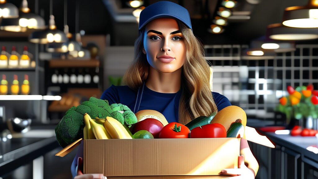 자영업자가 겪는 배달거지 피해 사례 (realistic 스타일)