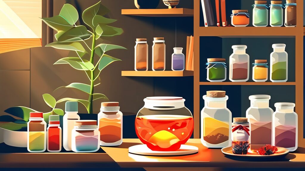 치료 시 유의사항 및 양방 시술 병행 (illustration 스타일)