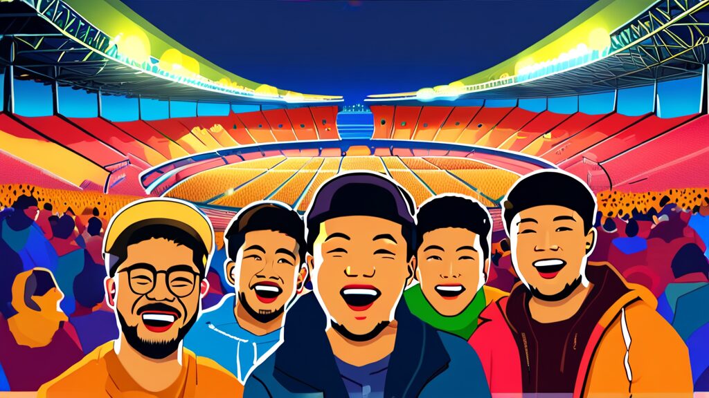 2026 BTS 월드투어 'ARIRANG' 부산 공연 상세 정보 (cartoon 스타일)